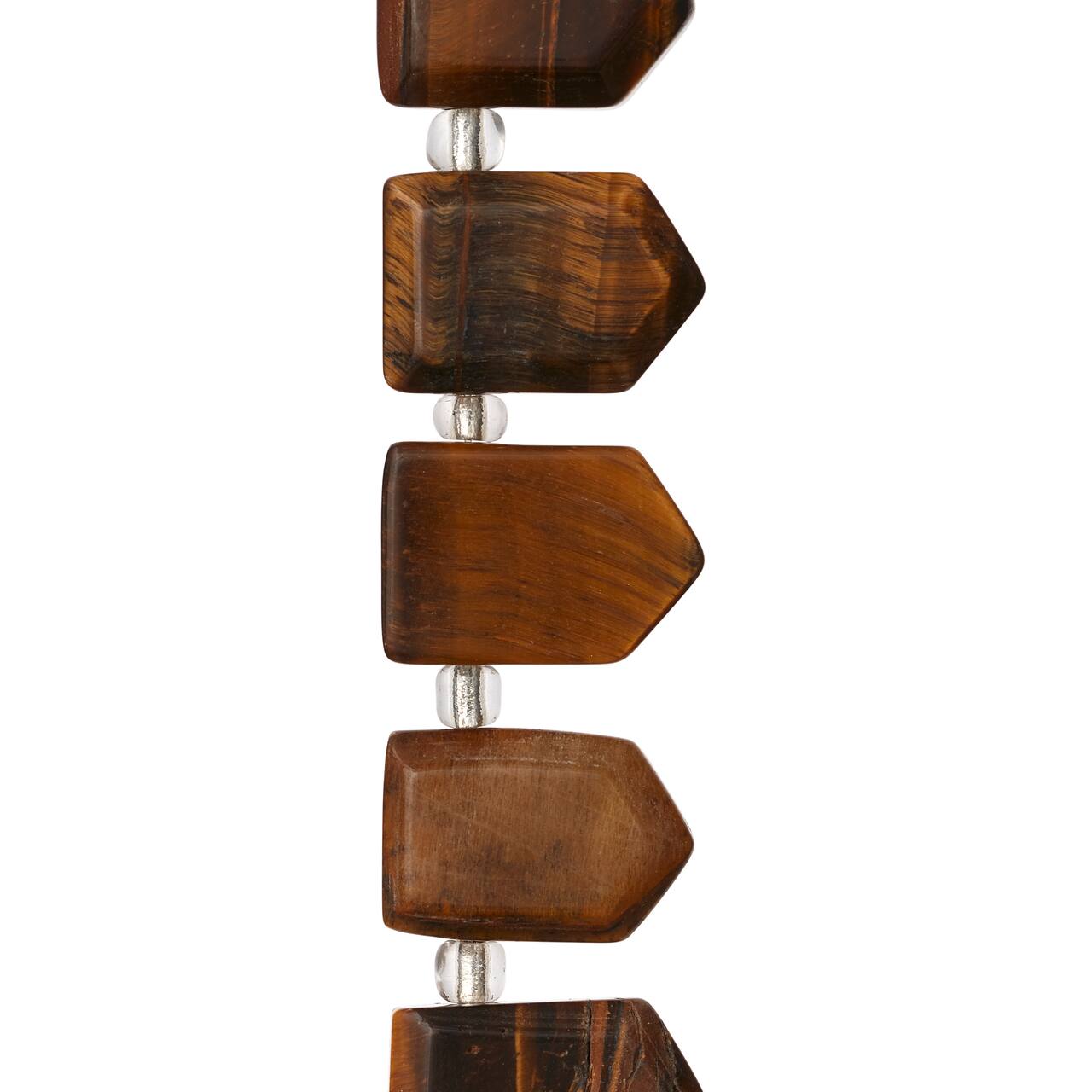 Brown Faceted Tiger's Eye Arrow Semi-Precious Beads by Bead Landing™, 18mm